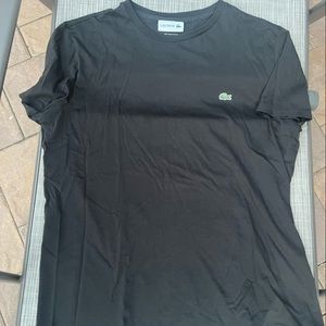 Mens Black Lacoste Shirt